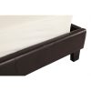 PU Leather Bed Frame – KING, Brown