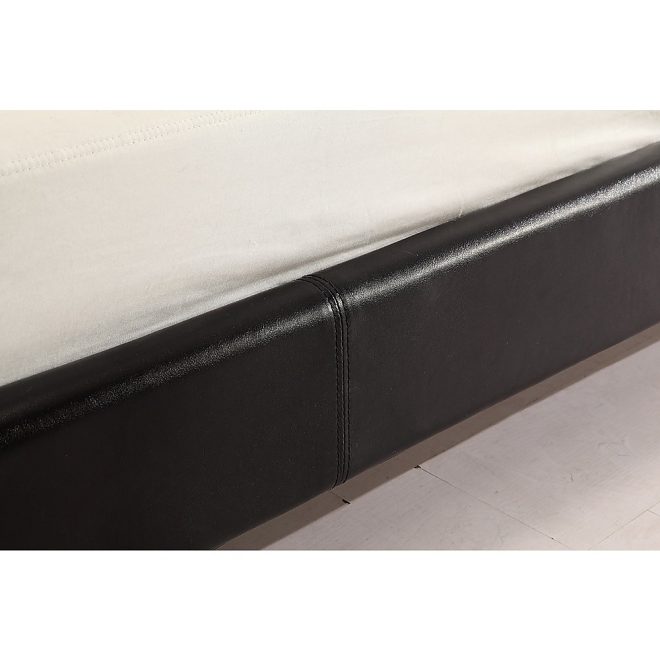 PU Leather Bed Frame – KING, Black
