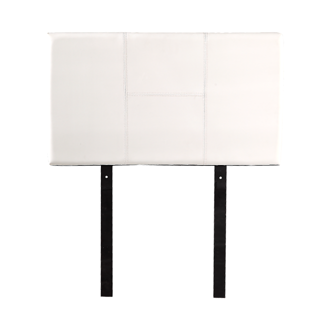PU Leather Headboard Bedhead – SINGLE, White