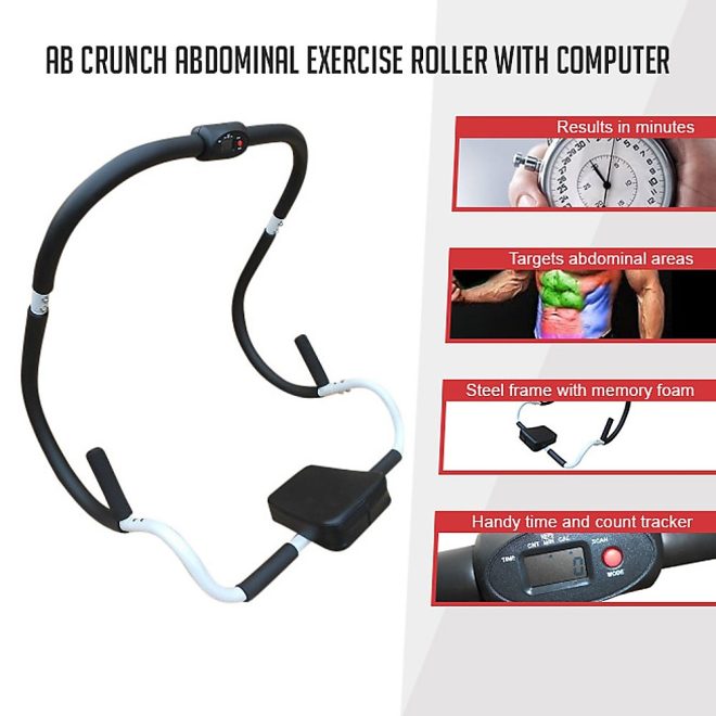 Ab Crunch Abdominal Exercise Roller with Computer