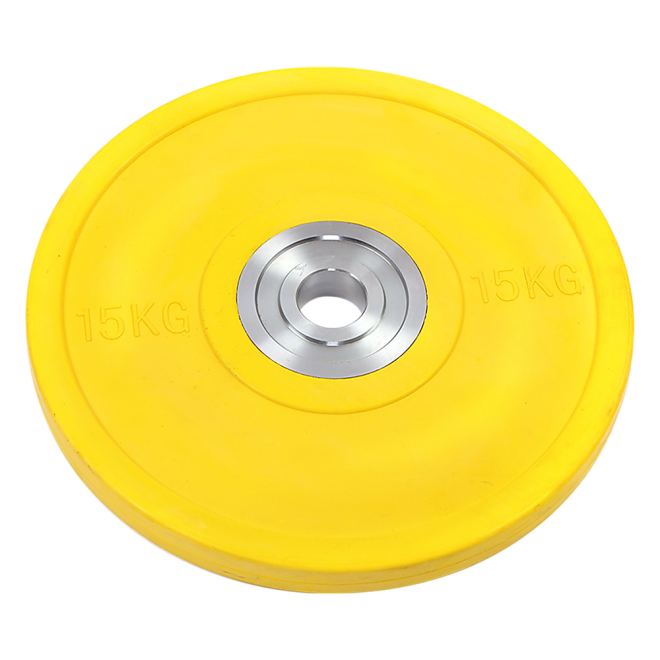 PRO Olympic Rubber Bumper Weight Plate – 15 KG