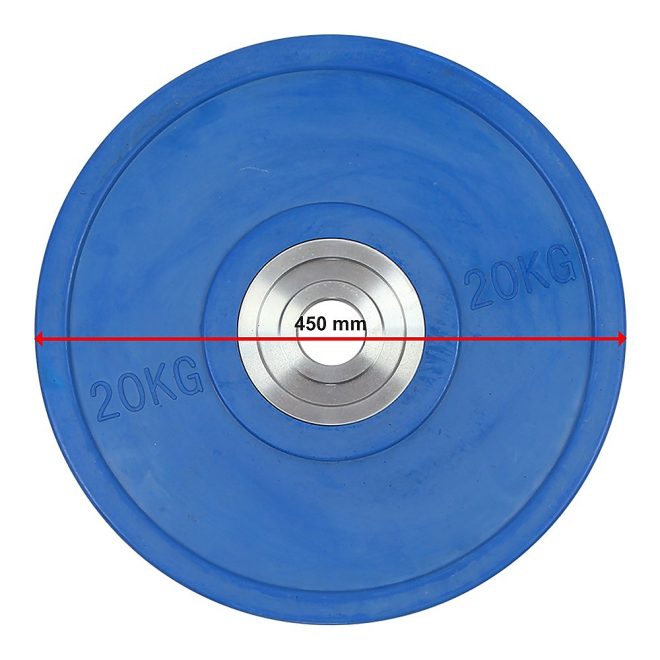 PRO Olympic Rubber Bumper Weight Plate – 20 KG