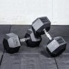 Commercial Rubber Hex Dumbbell Gym Weight – 25 KG