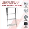 Modular Chrome Wire Storage Shelf Steel Shelving – 900 x 350 x 1800 mm