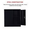 Two-Door Shelf Office Gym Filing Storage Locker Cabinet Safe – 90 x 85 x 40 cm