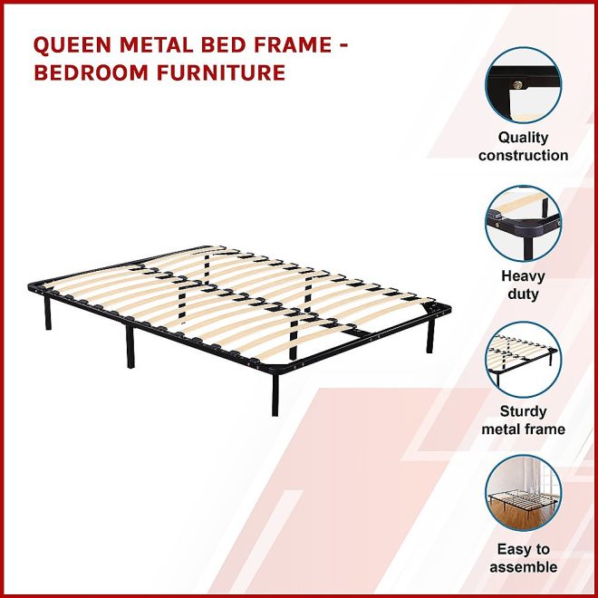 Metal Bed Frame – Bedroom Furniture – QUEEN