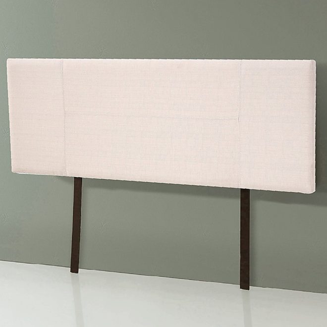 Linen Fabric Bed Headboard Bedhead – QUEEN, Beige