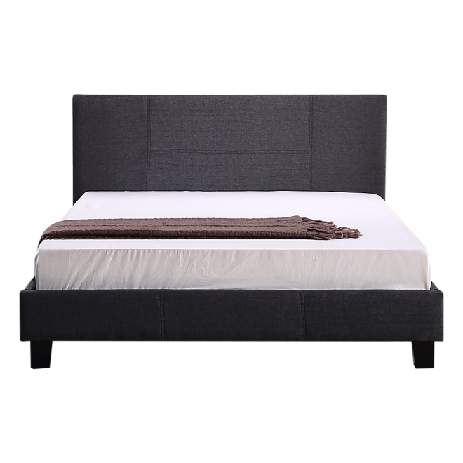 Linen Fabric Bed Frame – DOUBLE, Grey