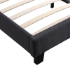 Linen Fabric Bed Frame – QUEEN, Grey