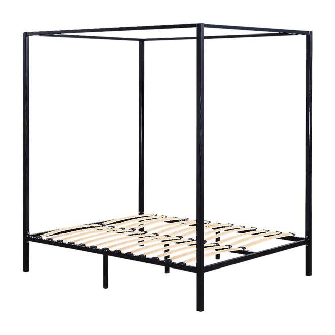 4 Four Poster Bed Frame – DOUBLE, Black