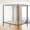 4 Four Poster Bed Frame – DOUBLE, Black