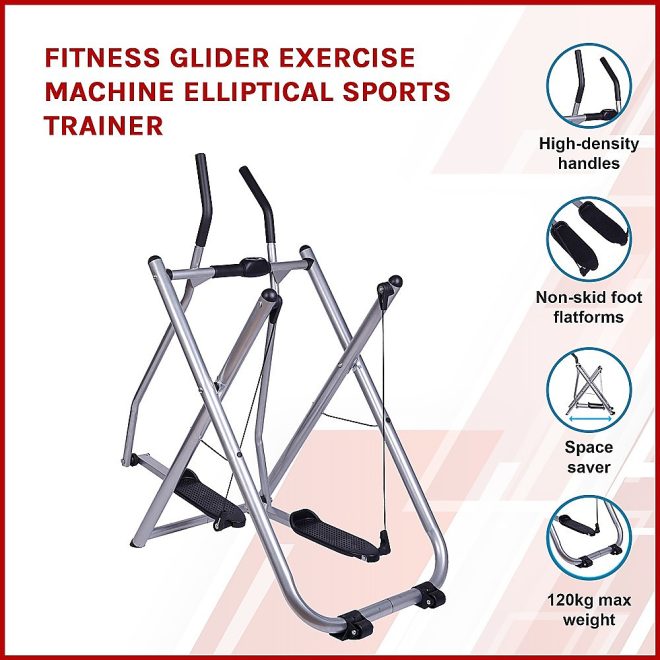 Fitness Glider Exercise Machine Elliptical Sports Trainer