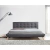 Linen Fabric Deluxe Bed Frame Grey – KING