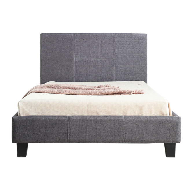 Linen Fabric Bed Frame – KING SINGLE, Grey