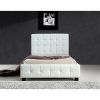 King Single PU Leather Deluxe Bed Frame – White