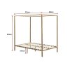 4 Four Poster Bed Frame – QUEEN, Gold