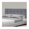 Linen Fabric Bed Deluxe Headboard Bedhead – QUEEN, Grey