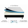 25cm Gel Memory Foam Mattress – Dual-Layered – CertiPUR-US Certified – QUEEN