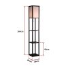 Shelf Floor Lamp – Shade Diffused Light Source with Open-Box Shelves – Style A