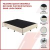 Palermo Ensemble Bed Base Linen Fabric – QUEEN, Platinum Natural Sand