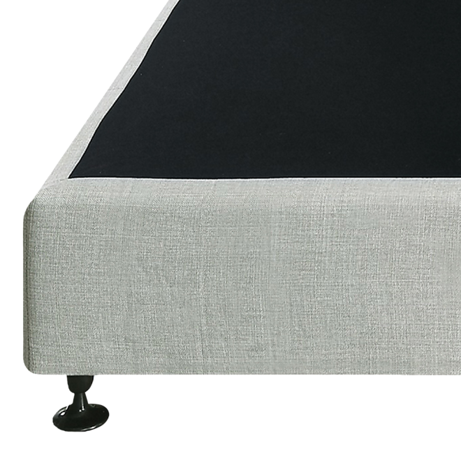 Palermo Ensemble Bed Base Linen Fabric – KING SINGLE, Platinum Light Grey