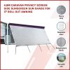 Caravan Privacy Screen Side Sunscreen Sun Shade for 17′ Roll Out Awning – 4.9 x 1.8 M
