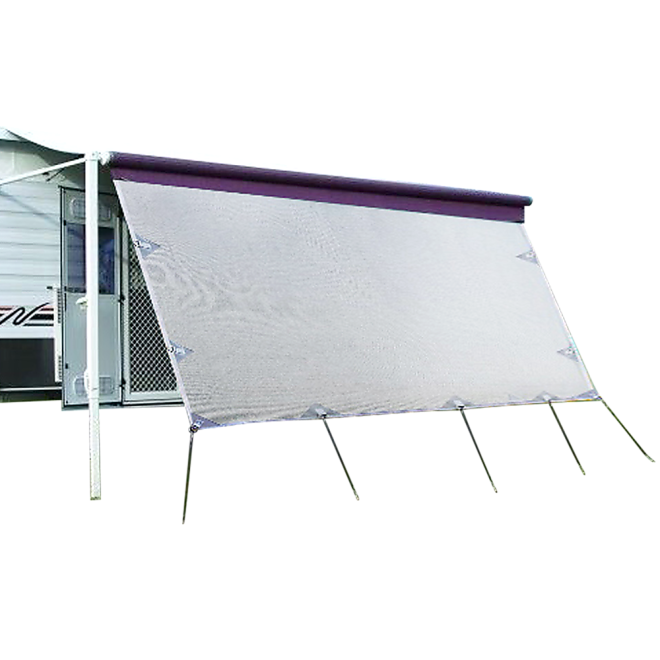 Caravan Privacy Screen Side Sunscreen Sun Shade for 17′ Roll Out Awning – 4.0 x 1.8 M