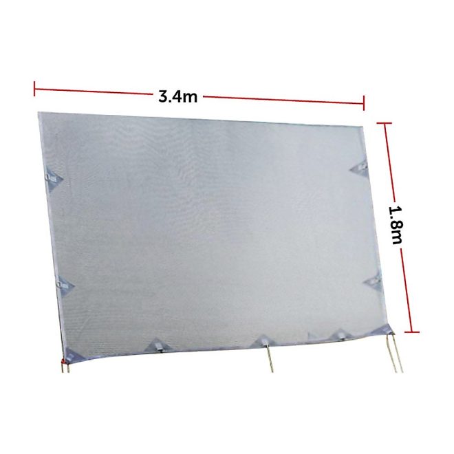 Caravan Privacy Screen Side Sunscreen Sun Shade for 17′ Roll Out Awning – 3.4 x 1.8 M