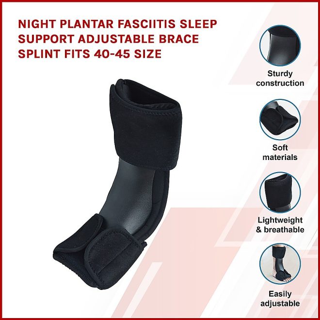 Night Plantar Fasciitis Sleep Support Adjustable Brace Splint Fits – 40-45 Size