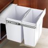 Pull Out Bin Kitchen Double Dual Slide Garbage Rubbish Waste – 10L + 20L