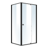 Semi Frameless Shower Screen AS/NZS Glass – (98~106) x 195 cm & (77~80) x 195 cm, Black