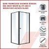 Semi Frameless Shower Screen AS/NZS Glass – (82~90) x 195 cm & (77~80) x 195 cm, Black