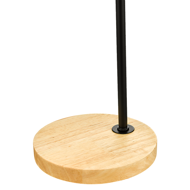 Modern Table lamp Desk Light Timber Base Bedside Bedroom – Black