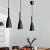 Pendant Lighting Kitchen Lamp Modern Pendant Light Bar Wood Ceiling Lights – Black