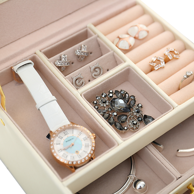 Jewellery Storage Box Girls Rings Necklaces Display Organiser Storage Case
