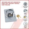 Van Door Lock With Brackets – Heavy Duty Security Vehicle Hasp Padlock