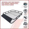 Universal Roof Rack Basket – Car Luggage Carrier Steel Cage Vehicle Cargo – 123 x 102 x 14.5 cm