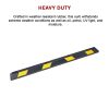 Heavy Duty Rubber Curb Parking Guide Wheel Driveway Stopper Reflective Yellow – 180 cm