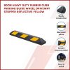 Heavy Duty Rubber Curb Parking Guide Wheel Driveway Stopper Reflective Yellow – 90 cm