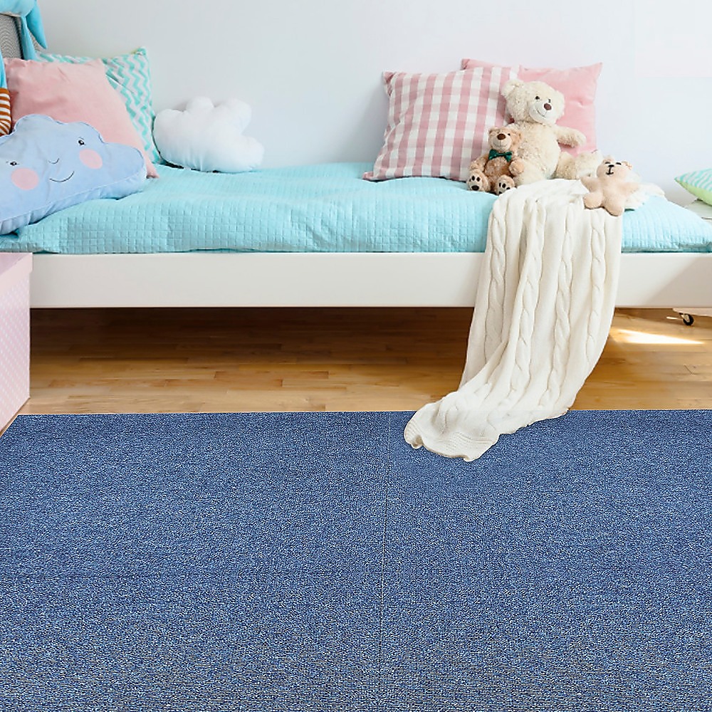 5m2 Box of Premium Carpet Tiles Commercial Domestic Office Heavy Use Flooring – Blue