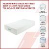 Palermo Mattress 30cm Memory Foam Green Tea Infused CertiPUR Approved – KING SINGLE