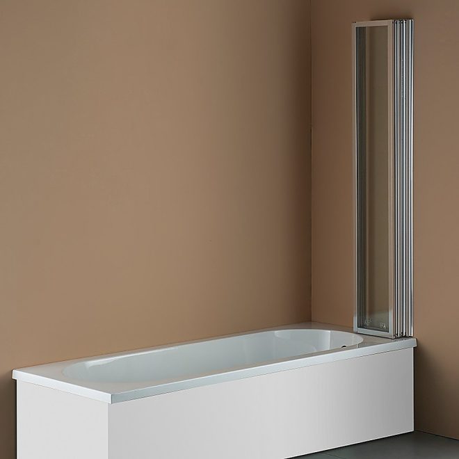 4 Fold Folding Bath Shower Screen Door Panel 1000 x 1400mm – Chrome