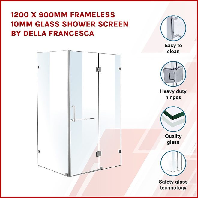Frameless 10mm Glass Shower Screen By Della Francesca