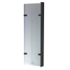 3 Fold Folding Bath Shower Screen Door Panel 1300mm x 1400mm – Black