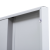 One-Door Office Gym Shed Clothing Locker Cabinet – Grey, Padlock operated