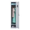 One-Door Office Gym Shed Clothing Locker Cabinet – Grey, 4-Digit Combination Lock