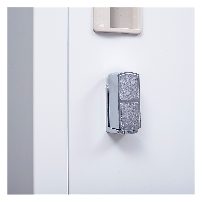 4 Door Locker for Office Gym – Grey, Padlock operated