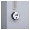 4 Door Locker for Office Gym – Grey, 4-Digit Combination Lock