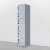 6-Door Locker for Office Gym Shed School Home Storage – Grey, Padlock operated