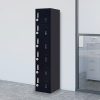 6-Door Locker for Office Gym Shed School Home Storage – Black, 4-Digit Combination Lock